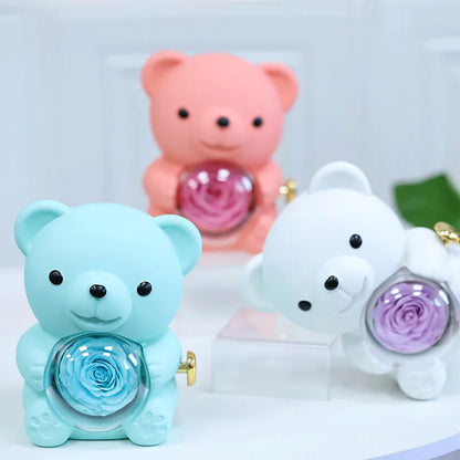 Eternal Rose Teddy Bear Jewellery Box